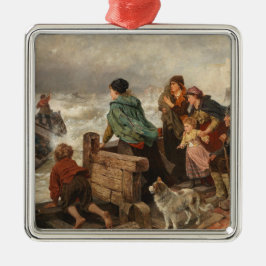 Sturm an der Küste (von Rudolf Jordan) Ornament Aus Metall