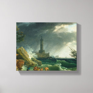 Sturm an der Mittelmeerküste Canvas Print Leinwanddruck