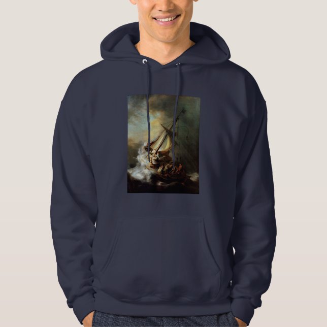 Sturm auf dem Meer von Galiläa Hoodie (Vorderseite)