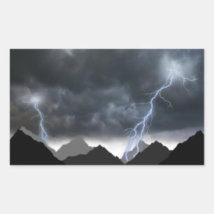 Sturm auf den Bergen Rechteckiger Aufkleber