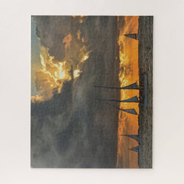 Sturm bei Sonnenuntergang in Key West, Florida Puzzle