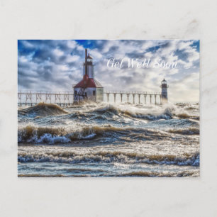 Sturm bei St Joseph LighthousHoch bald wieder gut  Postkarte