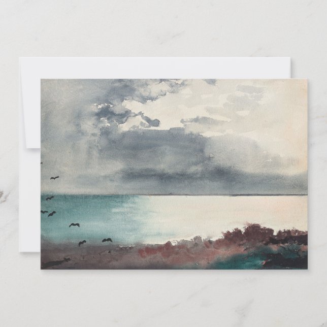 Sturm brechen, Küste Maine | Winslow Homer (Vorderseite)