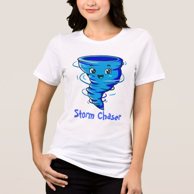 Sturm Chaser des Twonado-Jungen Frauen-Shirt Tri-Blend Shirt (Vorderseite)