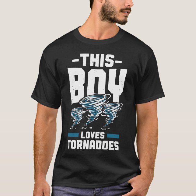 Sturm Chaser Tornado Dieser Junge Lieben Tornados  T-Shirt (Vorderseite)