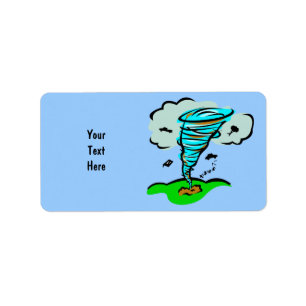 Sturm Chaser Tornado Twister Wettermeteorologie Adressaufkleber