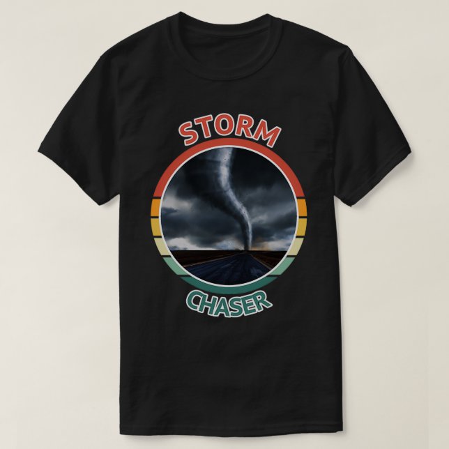 Sturm Chaser Weather Tornado Hurrikan Retro Graph T-Shirt (Design vorne)