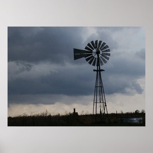 Sturm der Windmühle Poster (Vorne)