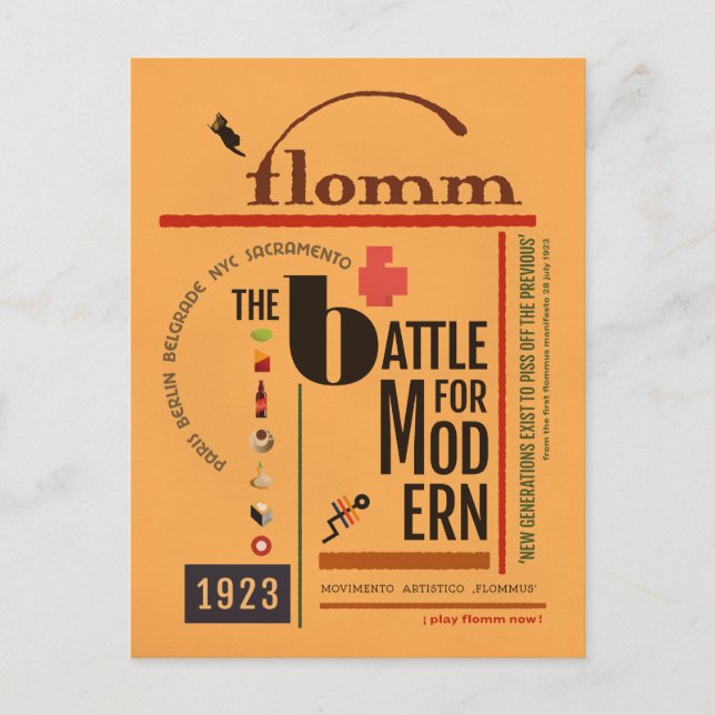 Sturm für MODern Sachplakat Postkarte (Vorderseite)
