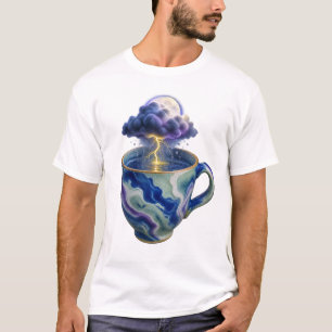 Sturm in einer Tasse Surrealer Gewittersturm Kunst T-Shirt