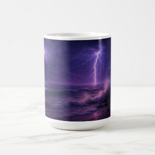 Sturm Moon steigt Kaffeetasse