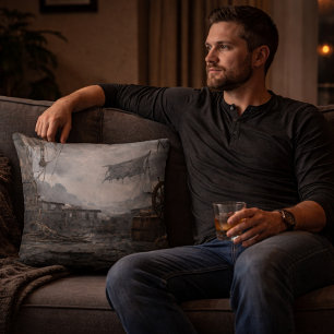 Sturm-Rückstand — Piratenschiff Nach dem Sturm Zie Kissen