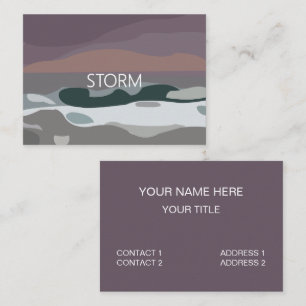 Sturm Sky Wolken Sea Waves Meteorologe Visitenkarte