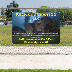 Sturm Tornado Reparatur Geschäftsstraße anpassen Banner