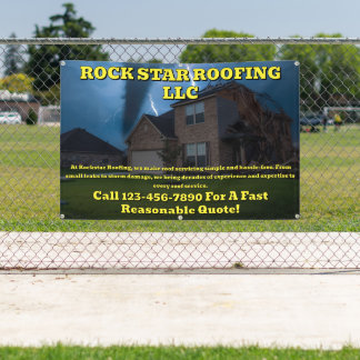 Sturm Tornado Reparatur Geschäftsstraße anpassen Banner
