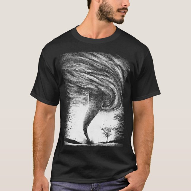Sturm Tornado Twister und Hurrikan Wetterkostüm T-Shirt (Vorderseite)