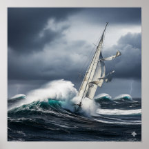 Sturm-Tossed Sailboat
