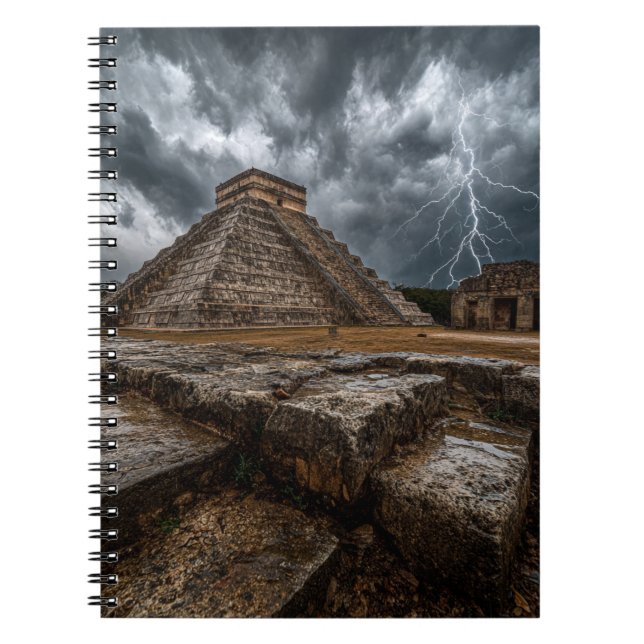 Sturm über Chichen Itza-Notebook Notizblock (Vorderseite)