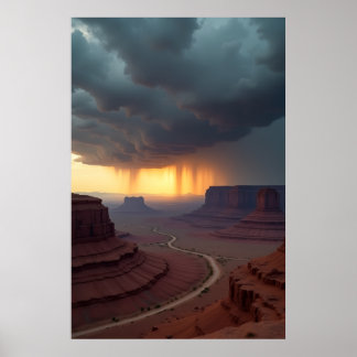 Sturm über dem Plateau Poster