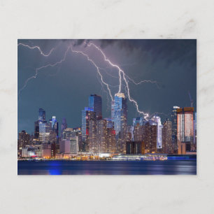 Sturm über New York City Postkarte
