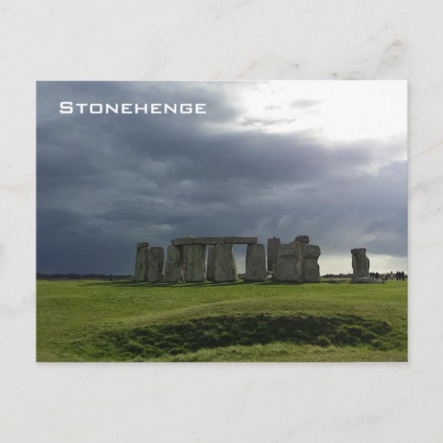 Sturm und Stonehenge Postkarte (Vorderseite)