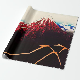 Sturm unter dem Gipfel von Katsushika Hokusai Geschenkpapier