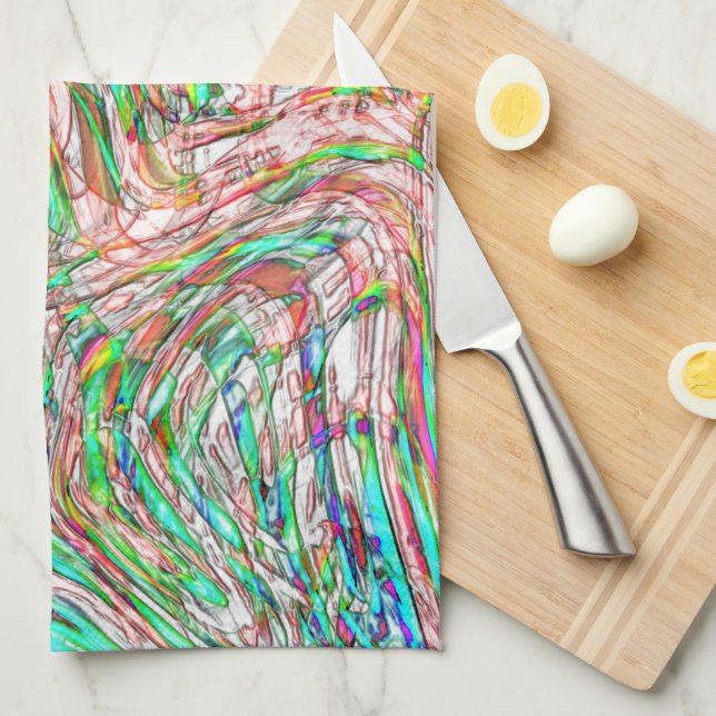 Sturm verdrehter Gleise Geschirrtuch (Viertel Falte)