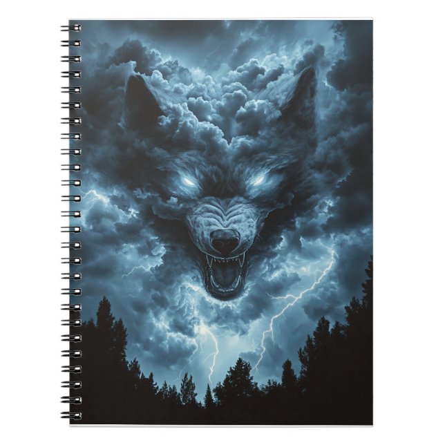 Sturm Wolf Geist Notizblock (Vorderseite)
