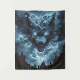 Sturm Wolf Geist Wandteppich