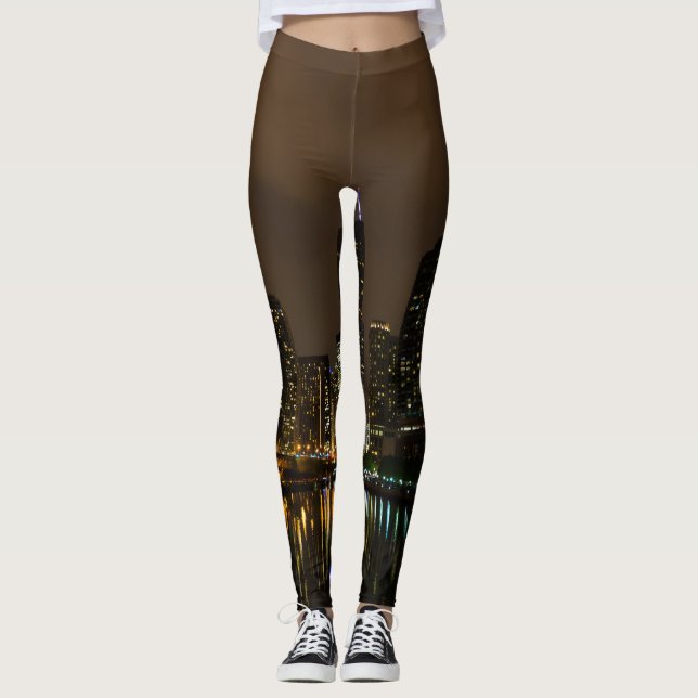 Sturmbrauen über Chicago Leggings (Vorderseite)