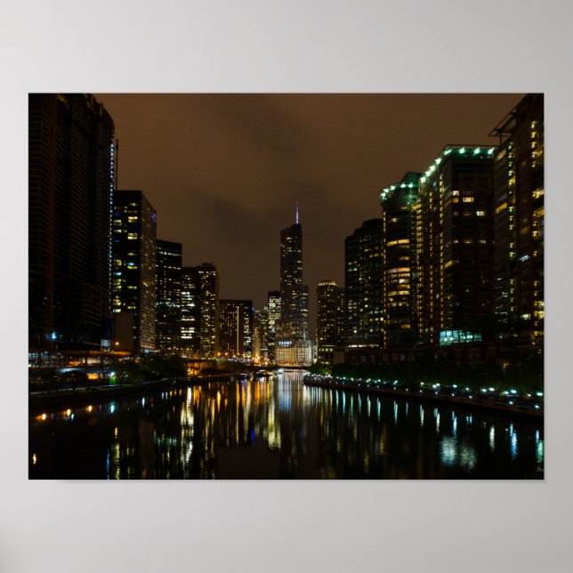 Sturmbrauen über Chicago Poster (Vorne)
