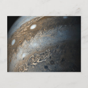 Stürme auf dem Jupiter von Juno Cam (2017) Postkarte