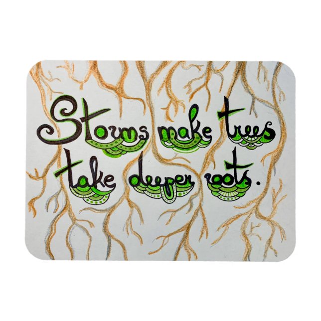 Stürme lassen Bäume tiefer verwurzeln Magnet (Horizontal)