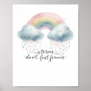 Sturme nicht ewig halten - Wasserfarbenfrostklo Poster