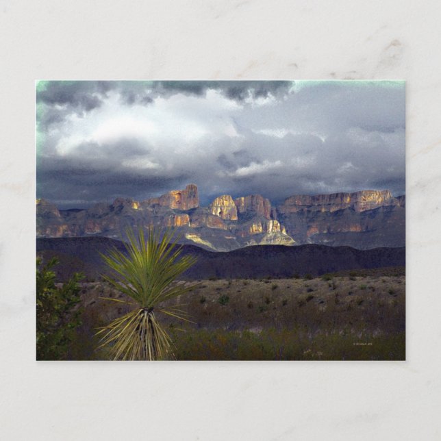 Stürme über Maderas del Carmen Postkarte (Vorderseite)