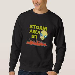 Stürmen Sie Area 51, grüner Außerirdischer kann un Sweatshirt