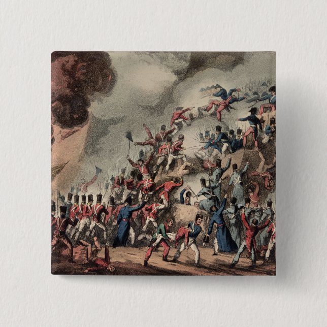 Stürmen von St. Sebastian, graviert von Thomas Button (Vorderseite)