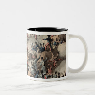 Stürmen von St. Sebastian, graviert von Thomas Zweifarbige Tasse