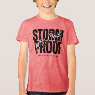 Sturmfest mit Christus - Jesus Glaube Gebet Rosa Tri-Blend Shirt