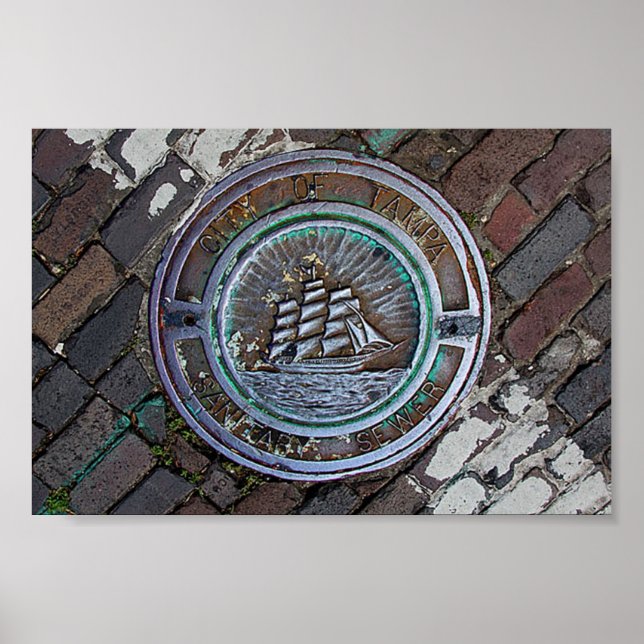 Sturmflut der Stadt Tampa Poster (Vorne)