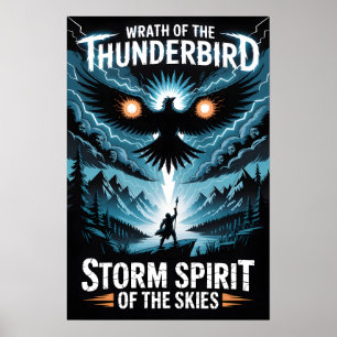 Sturmgeist-Mythischer-Donner-Vogel-Fantasy-Art Poster
