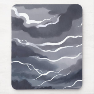 Stürmische Himmel Dunkelgrauer Himmel Wasserfarb Mousepad