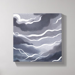 Stürmische Himmel | Dunkle Wasserfarbe Leinwanddruck