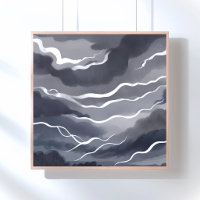 Stürmische Himmel | Dunkle Wasserfarben
