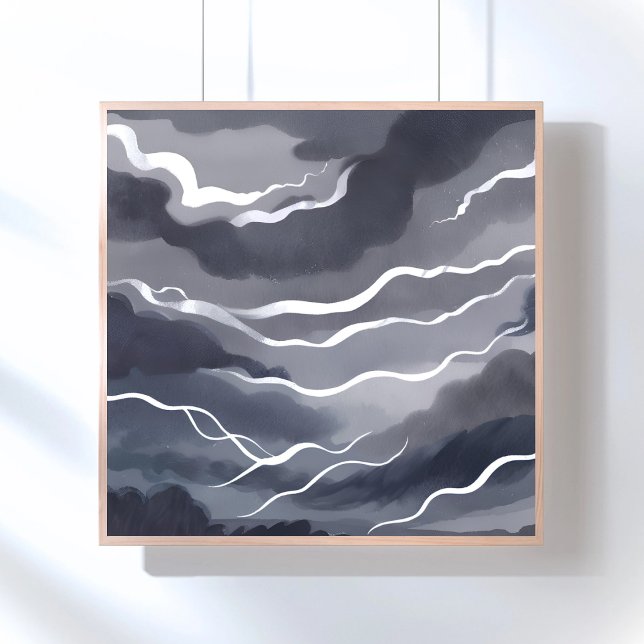 Stürmische Himmel | Dunkle Wasserfarben Poster (Von Creator hochgeladen)