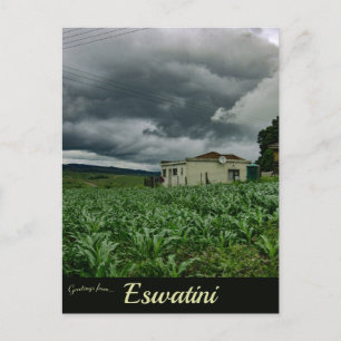 Stürmische Himmel über Bhunya Eswantini Postkarte