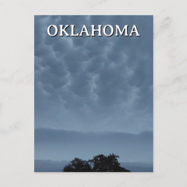 Stürmischer Himmel Oklahoma Postkarte (Vorderseite)