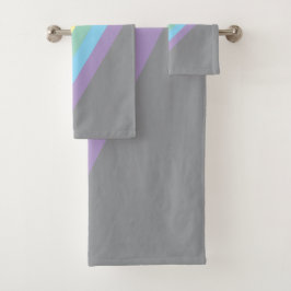Stürmischer Himmel & Regenbogen-Badehandtücher Badhandtuch Set