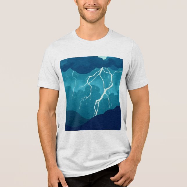 stürmischer Himmel Tri-Blend Shirt (Vorderseite)