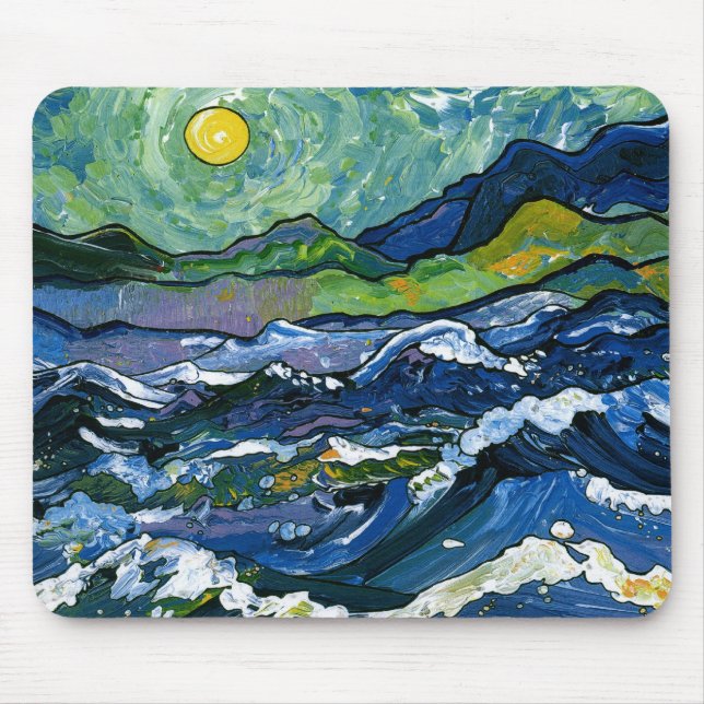 Stürmisches Meer Mousepad (Vorne)